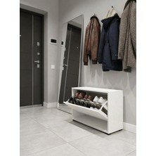 Macco Mobilya 1 Bölmeli Raflı Ayakkabılık - Düşer Kapaklı Modern Antre Düzenleyici