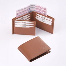 Ancora Leather Hakiki Deri Erkek CÜZDAN-26500-TABA