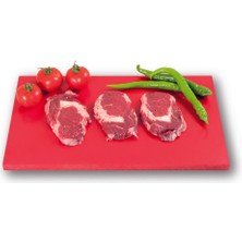 Burç Plastik Polietilen Kesme Tahtası 25X40X1 cm Kırmızı