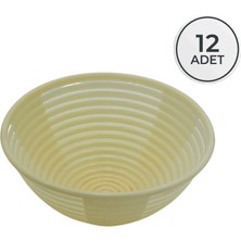 Yuvarlak Trabzon Ekmeği Hamur Mayalama Sepeti Bezli 12 Adet Bezli Yuvarlak 32X11 cm  12 Adet