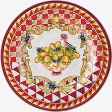Chiara Alessi Capri Kırmızı Melamin Yemek Tabağı 28 cm