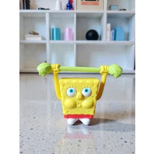 Hureggo Vintage Sünger Bop Ağırlık Kaldıran Figür Oyuncak & 7 cm