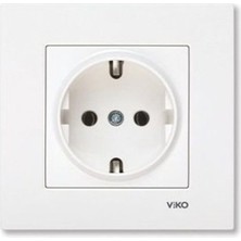 Viko Meridian Beyaz Topraklı Priz Modern Tasarım Özellikli 1 Adet USB Bağlantı Tipi