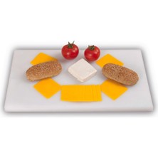 Burç Plastik Polietilen Kesme Tahtası 25X40X1 cm Beyaz