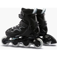 Decathlon Oxelo Çocuk Paten - Siyah/Haki - FIT3 4 Tekerlekli İnline Paten, 6-12 Yaş Arası Kullanıcılar İçin