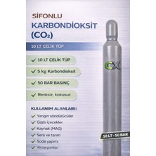 Cimenx Co2 Sifonlu 10 Lt Çelik Tüp Gaz-Karbondioksit- Asitlendirici-Gıda gazı-Akvaryum-Soğutucu