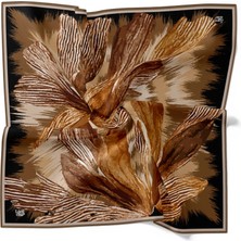 Levidor Tensel Eşarp Fırça Desen Sütlü Kahve