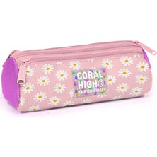 Coral High Kids Papatya Desenli Üç Bölmeli Kalem Çantası 31024