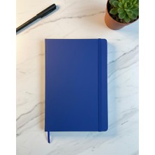 Aybaş Kağıtçılık 14X21 cm Lacivert Termoderi Kapaklı Lastikli Çizgisiz 80 Yaprak Defter
