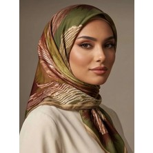 Levidor Tensel Eşarp Fırça Desen Haki