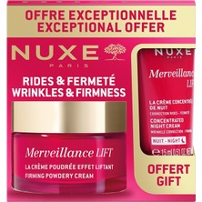 Nuxe Merveillance Lift Firming Powdery Cream 50ML + Merveillance Lift Concantreted Night Cream 15 ml Sıkılaştırıcı Etkili Yaşlanma Karşıtı Bakım Seti