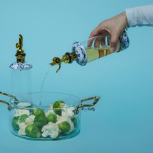 Miss Betty Blue Life 2'li Cam Porselen Yağdanlık