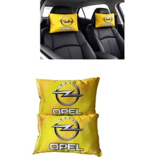 Tusba Market Opel Logolu Sarı Araç Seyahat Boyun Yastığı 2’li Set – Dijital Baskılı Konforlu