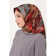 Levidor Tensel Eşarp Fırça Desen Bordo