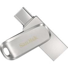 Sandisk Ultra Dual Drive Luxe 256GB USB 3.1 Type-C SDDDC4-256G-G46 Gümüş Renkli Hızlı Veri Taşıma Cihazı