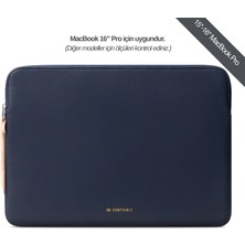 Comfyable Suya Dayanıklı MacBook Air/Pro Laptop Kılıfı - 15"- 16" M5/M4/M3/M2/M1 Uyumlu - Gece Mavisi