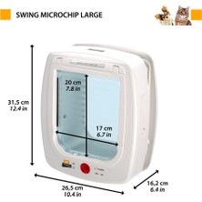 Cat İt Ferplast Swing Microchip Large Bianca Mikroçipli White Kedi Kapısı