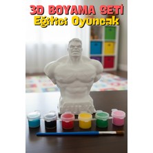 Craft 3D Atölye Hulk (12 cm Boyunda) Beton/taş/figür/büst Boyama Seti-Çocuk Boyama Etkinliği