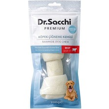 Dr.sacchi Premium Sığır Etli Sığır Derisi Genişletilmiş Düğüm Kemik Tahılsız Köpek Ödülü 10-11" 220-230 gr 1'li