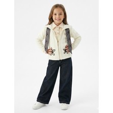 BZR Kids Kız Çocuk Fularlı 3lü Alt-Üst Takım 11-14 Yaş 25562