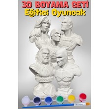 Craft 3D Atölye Dc 5'li Süper Kahramanlar Beton/taş/figür/büst Boyama Seti-Çocuk Boyama Etkinliği