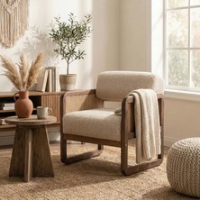 Alaves Hazeran Jüt Bohem Berjer Ceviz Ahşap, Sütlü Kahve