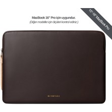 Comfyable Suya Dayanıklı Macbook Air/Pro 15"-16" Laptop Kılıfı - M5/M4/M3/M2/M1 Uyumlu - Çikolata