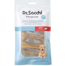 Dr.sacchi Premium Sığır Etli Doğal Sığır Derisi Press Kemik Tahılsız Köpek Ödülü 3" 20-25 gr 5'li