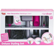 Aesco Çocuk HUA-1019 Sesli ve Işıklı 2ın1 Lüks Saç Şekillendirici Set -Vardem Oyuncak
