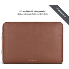 Comfyable Suya Dayanıklı MacBook Air/Pro 15” Uyumlu Laptop Kılıfı - M5/M4/M3/M2/M1 Uyumlu - Kahverengi