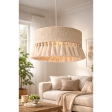 Yutedekor Bohem Makrome Avize – Salon, Yatak Odası, Çocuk Odası, Kafe & Restoran Aydınlatma - 35 cm