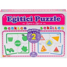 Aesco Çark Puzzle Renkler Şekiller 60 Parça, Çocukların Zeka Gelişimine Katkı Sağlayan Oyun