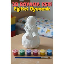 Craft 3D Atölye Astronot Biblo Beton (Hediye Paketi Ile Beraber) Boyama Etkinliği Figür/obje/biblo