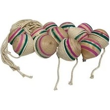 Mobilreyon 10 Adet Ahşap Topaç  + 2 şer Metre İpiyle Geleneksel Nostalji Oyuncak