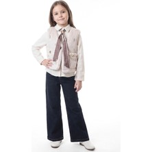 Hamada Tex Kız Çocuk Folarlı 3lu Alt Üst Takım 7-14 Yaş 3953-4953