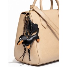 Home Sevimli Köpek Figürlü Deri Çanta Charmı-Premium Tasarım Anahtarlık