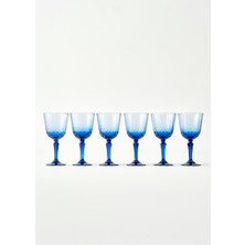 Bella Maison Colore Kesme Kadeh 6'lı Mavi (310 cc)