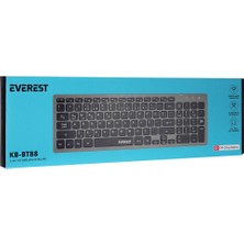 Freedom Storee Everest KB-BT88 Siyah-Gri Bluetooth Ultra Ince Q Mac-Win-Android-Ios Uyumlu Kablosuz Klavye