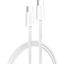 E-Kervan Sunix 1-Metre 60W Type-C To Type-C iphone 15/16/17 Samsung/xiaomi/redmi/huawei/honor/laptop/tablet/telefon Süper Hızlı Orjinal Hasır Örgülü Sağlam Ce/fc/rohs Lisanslı
