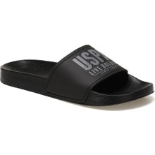 U.S. Polo Assn. Siyah Erkek Terlik Gusty P 2fx Düz Tabanlı Rahat Kullanım İçin Tasarlandı