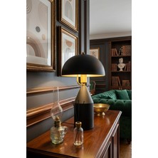 Luzarana Toms Siyah Masa Lambası Modern Dekoratif Metal Tasarım Şık Aydınlatma