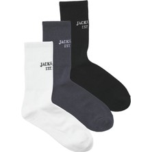 Jack & Jones Erkek Logo Detayli 3'lü Çorap Paketi- Fraser