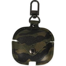 Bucuks Mey Ithalat®  Airpods 3 (3.nesil) Çanta Kamuflaj Deri Kılıf - Haki Yeşil