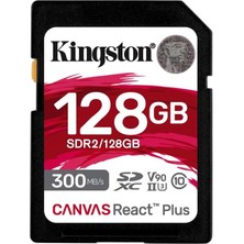 Ronanna Kingston SDR2-128GB Canvas React Plus Sdxc Uhs-Ii 300R-260W U3 V90 For Full Hd-4k-8k Hafıza Kartı