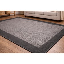 Filizon Mess Modern Dekoratif Yumuşak Dokulu Sisal Halı 3939 Gri Antrasit