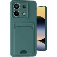 Bucuks Mey Ithalat®  Xiaomi Redmi Note 13 Pro 5g Kılıf Kelvin Kartvizitli Silikon - Koyu Yeşil