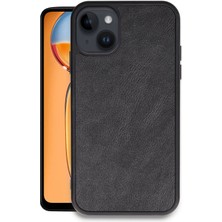 Bucuks Mey Ithalat®  iPhone 15 Kılıf Aras Deri Kapak - Siyah