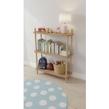 Macco Mobilya 3 Katlı Dikdörtgen Ahşap Çevir Kur Kitaplık - Çok Amaçlı Dekoratif Raf, Düzenleyici