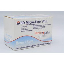 Allians Micro-Fine Plus Kalem Iğnesi 0,25 mm 8 Mm, Hassas ve Güvenli Kullanım