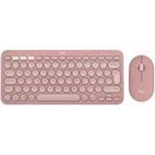 Dukkanıum Logitech 920-012247 Pebble 2 Combo Pembe Kablosuz Klavye Mouse Seti